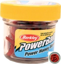 Berkley PowerBait 1 Inch Honey Worm (55 Per Jar) 8 Berkley PowerBait 1 Inch Honey Worm (55 Per Jar) -Professional Fishing Store main honeyworm red